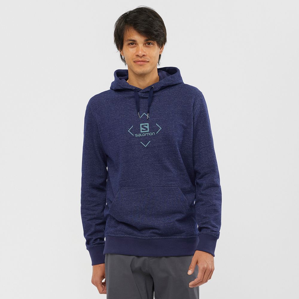 SALOMON SHIFT HOODIE M Philippines - Men's Midlayers - Navy | 087243-OBS